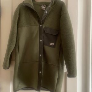North Face fleece cargo jacket